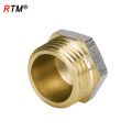 A 17 4 12 brass hexagon cap brass end cap